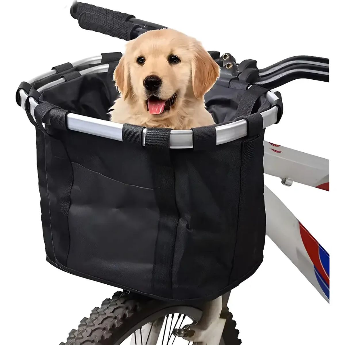 GENERICO - Cesta De Bicicleta Lona Delantera Desmontable Para Mascotas