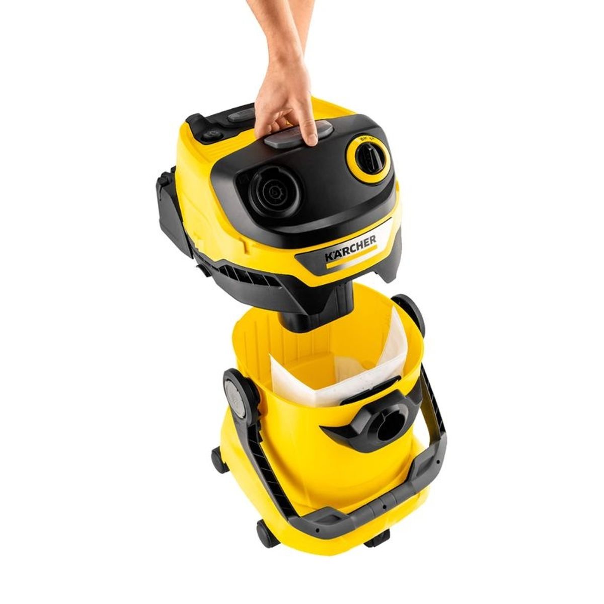 Aspiradora Alámbrica Seco Húmedo 1100 W 25 Litros WD5, marca KARCHER - Foto 2