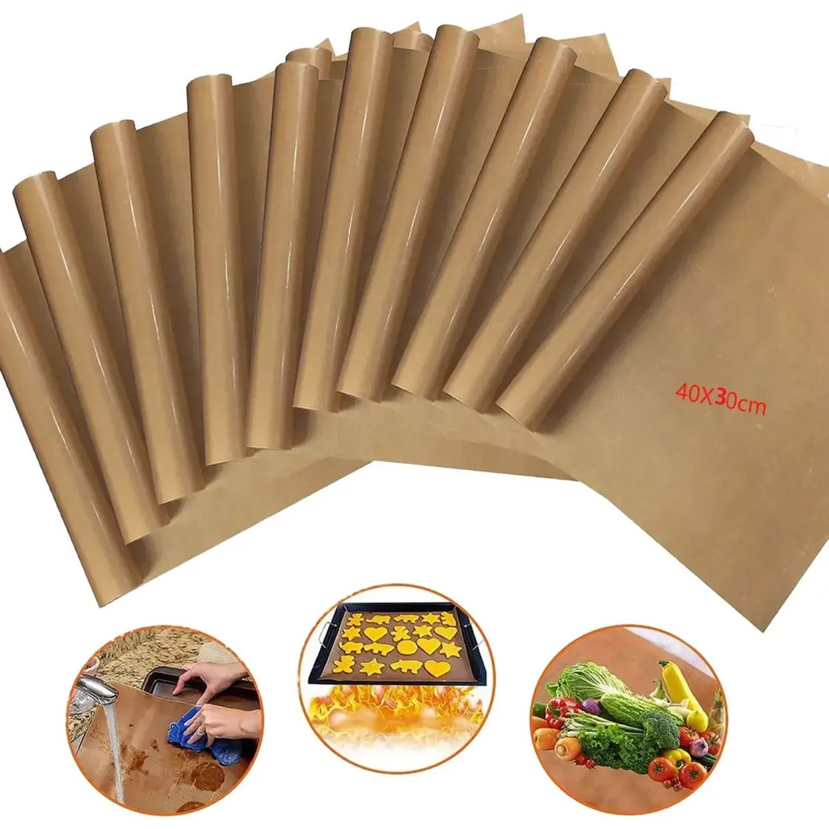 KUANGYE - Teflon Para Plancha Sublimación Termica 40x30cm Con 10 Hojas