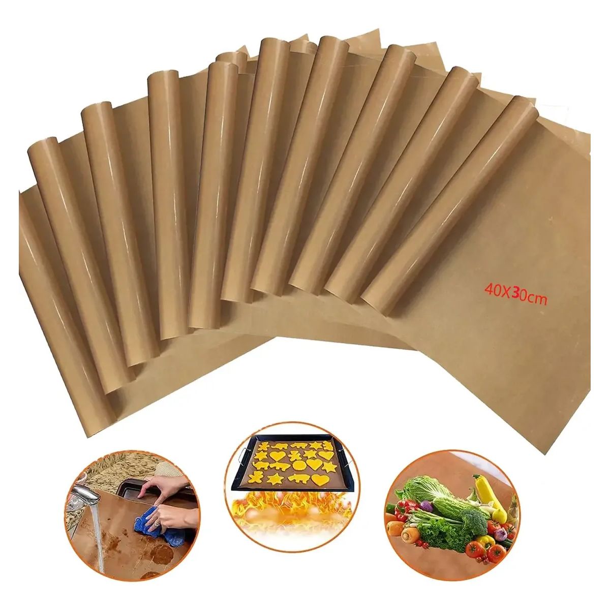 KUANGYE - Teflon Para Plancha Sublimación Termica 40x30cm Con 10 Hojas