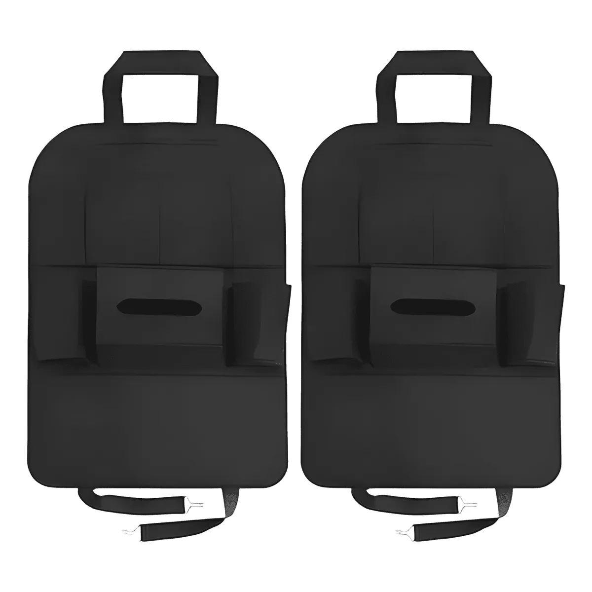 GENERICO - Pack 2 Organizadores Asiento Auto Lhua Tela No Tejida Negro