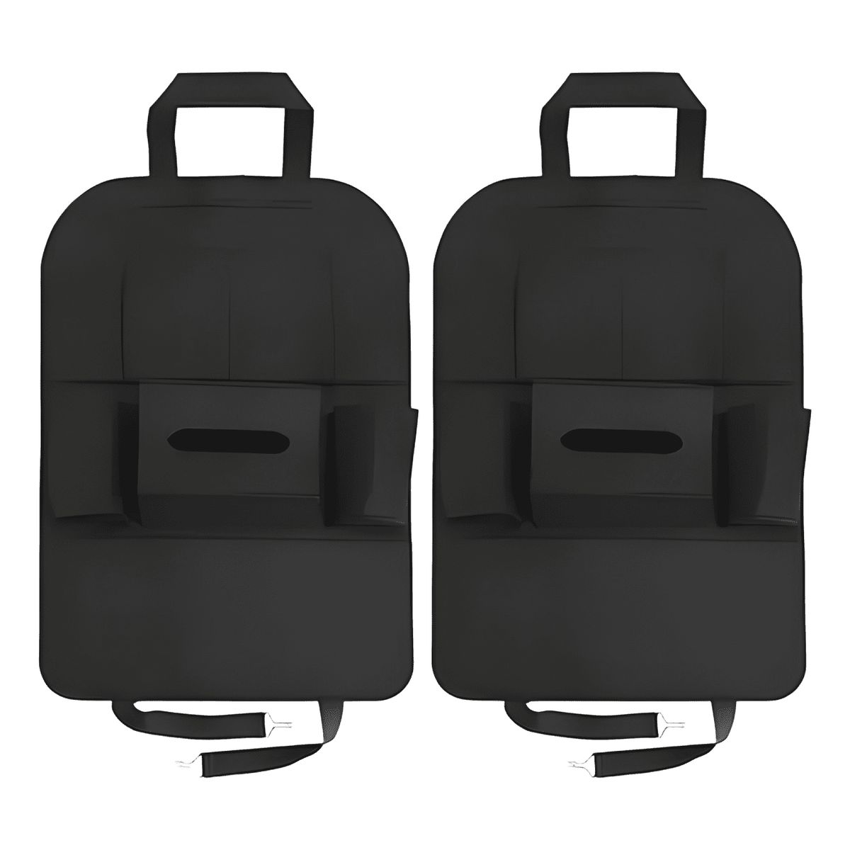 GENERICO - Pack 2 Organizadores Asiento Auto Lhua Tela No Tejida Negro