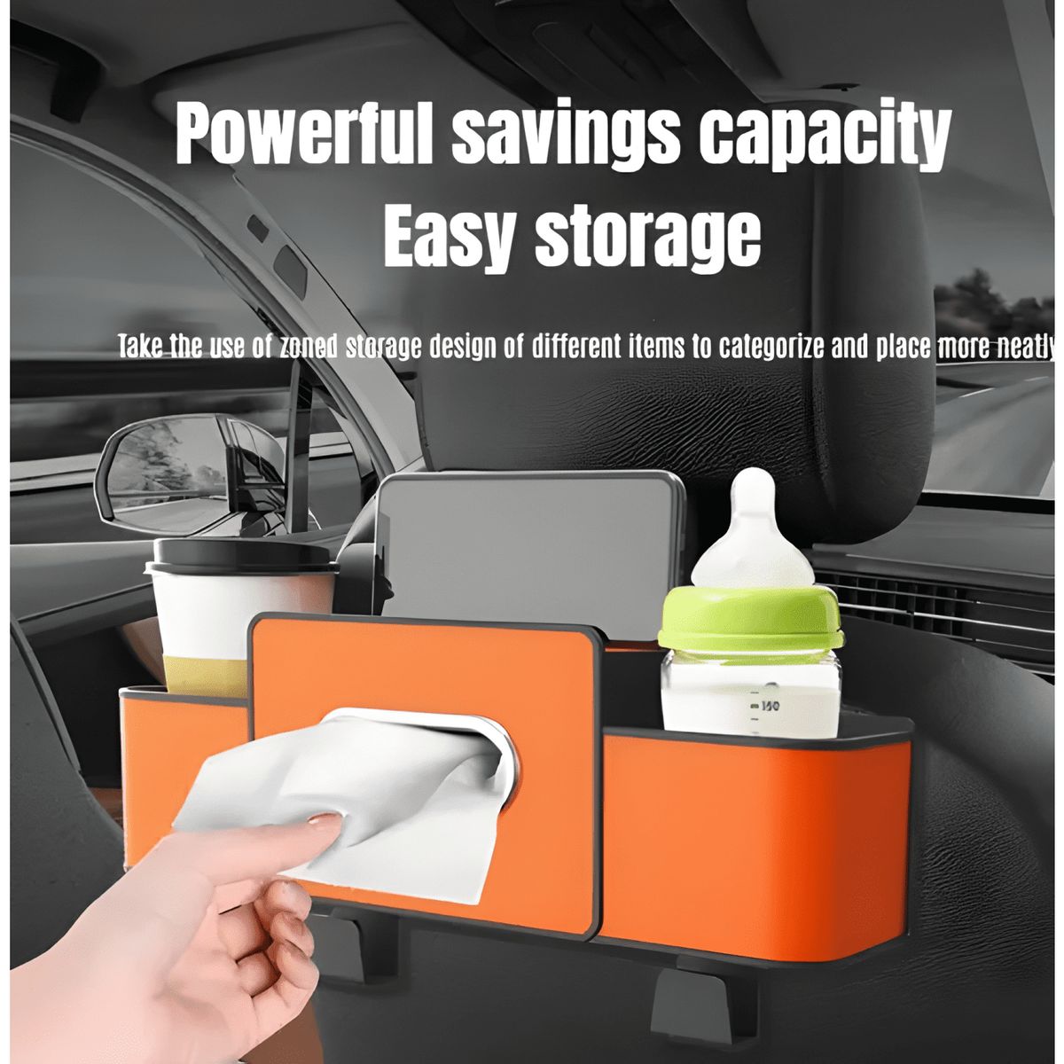 GENERICO - X2 Organizador Multiuso Auto Respaldo De Asiento Portavasos