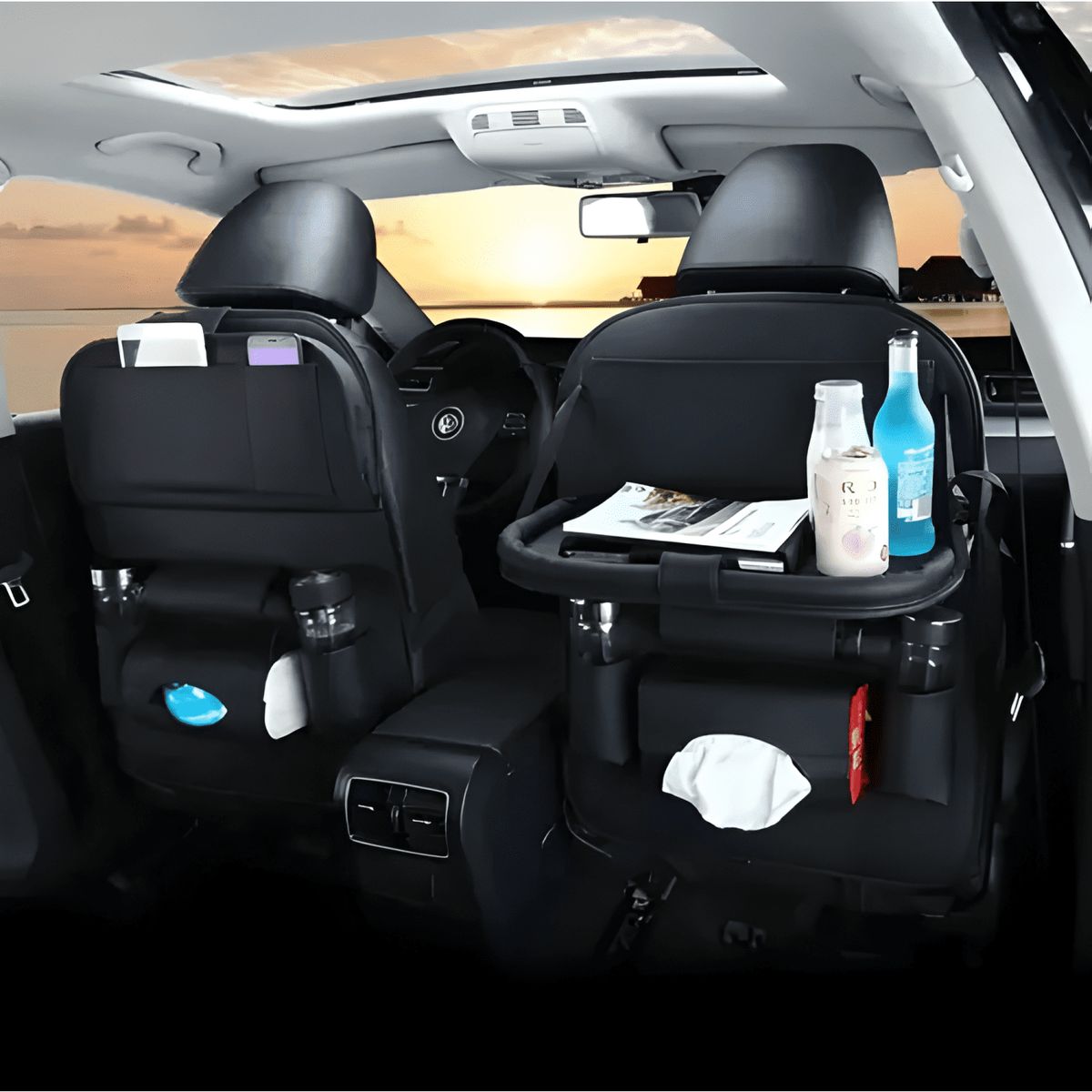 GENERICO - X2 Ecocuero Organizador Auto Respaldo De Asiento Portav 687