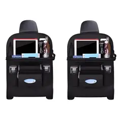 GENERICO - 2x Organizador Auto Respaldo Asiento Portavasos