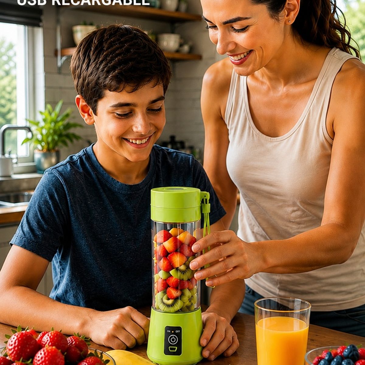 MOVI - Licuadora Portátil USB Recargable para Smoothies y Jugos