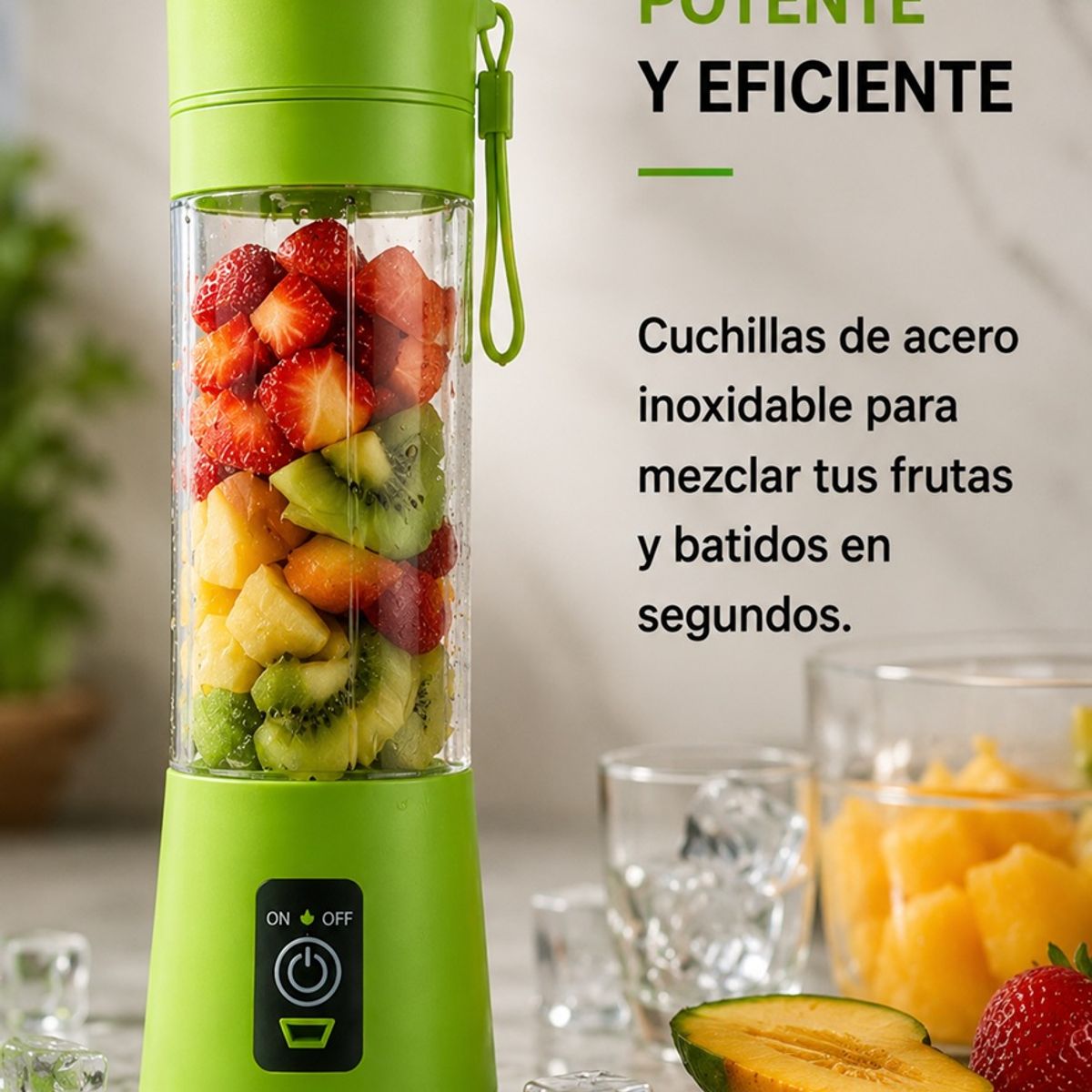 MOVI - Licuadora Portátil USB Recargable para Smoothies y Jugos