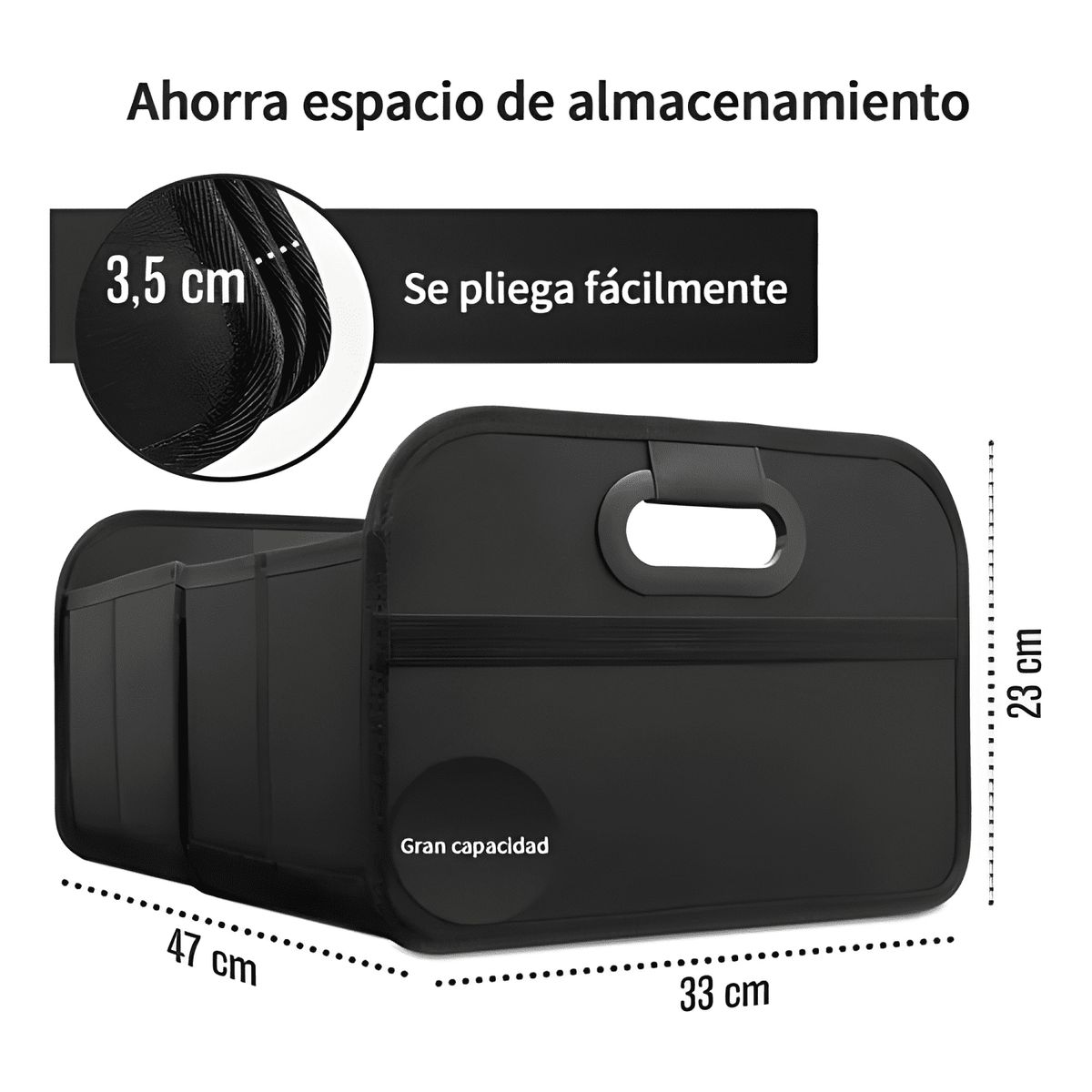 GENERICO - Caja Organizadora De Maleta Auto Bolso Maletero Plegabl 460