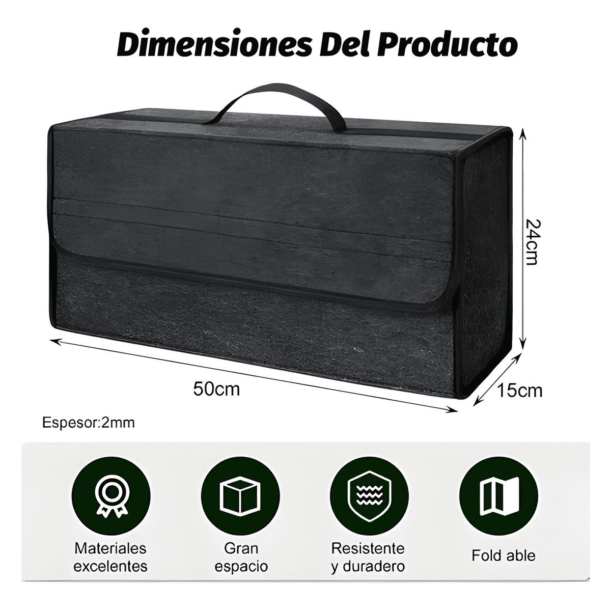 GENERICO - Bolso Maletin Organizador Alfombra Maletero Auto Organi 901
