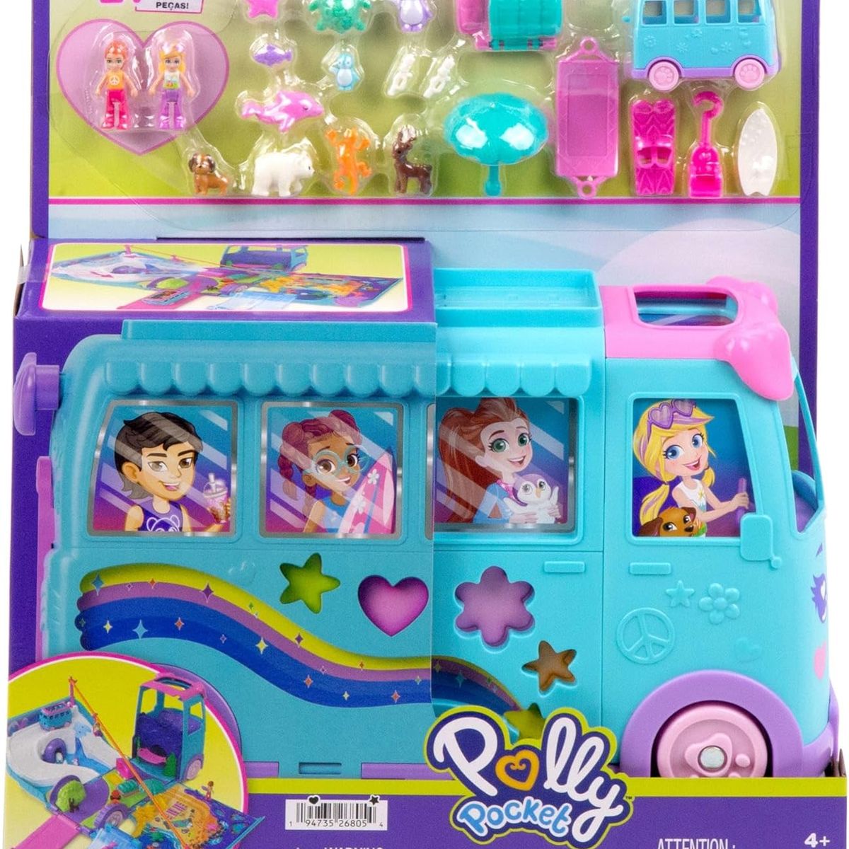 POLLY POCKET - Polly pocket Aventura Sobre Ruedas con Mascotas