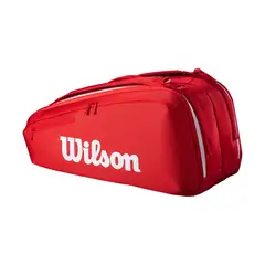 WILSON - Bolso de Tenis para 15 Raquetas Super Tour Red