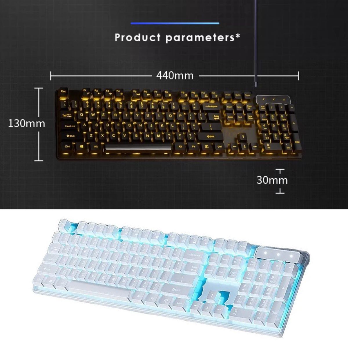 GENERICO - Teclado Mecánico con Cable, Compatible con PC Brown Switch