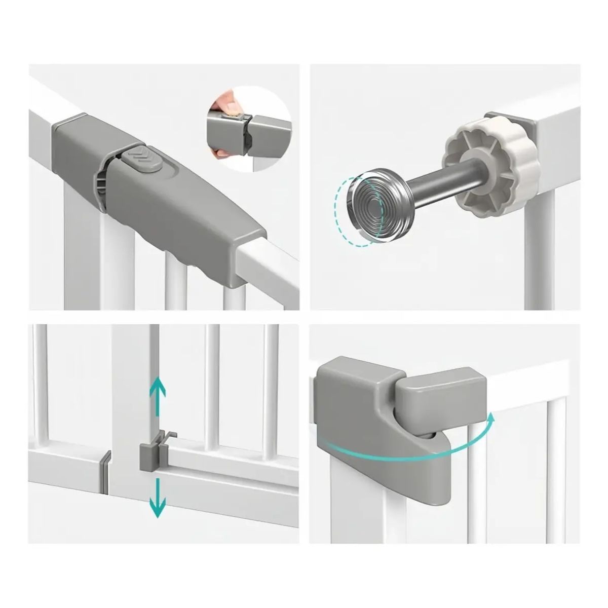 VIDA BUENAS - Reja Seguridad Escalera Puerta Bebe Mascotas Blanco