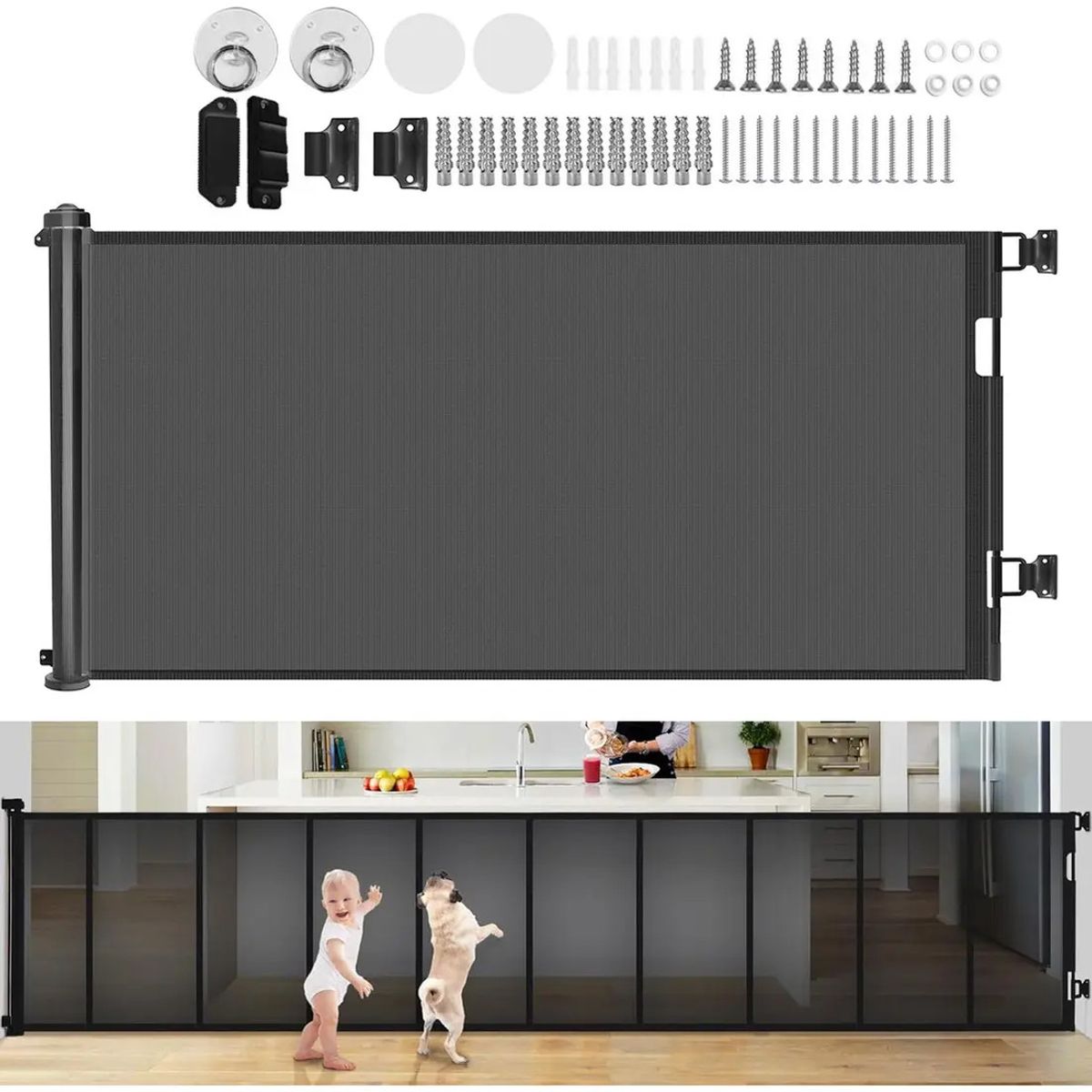 VIDA BUENAS - Reja Seguridad Escalera Puerta Para Bebe Mascotas 30086cm