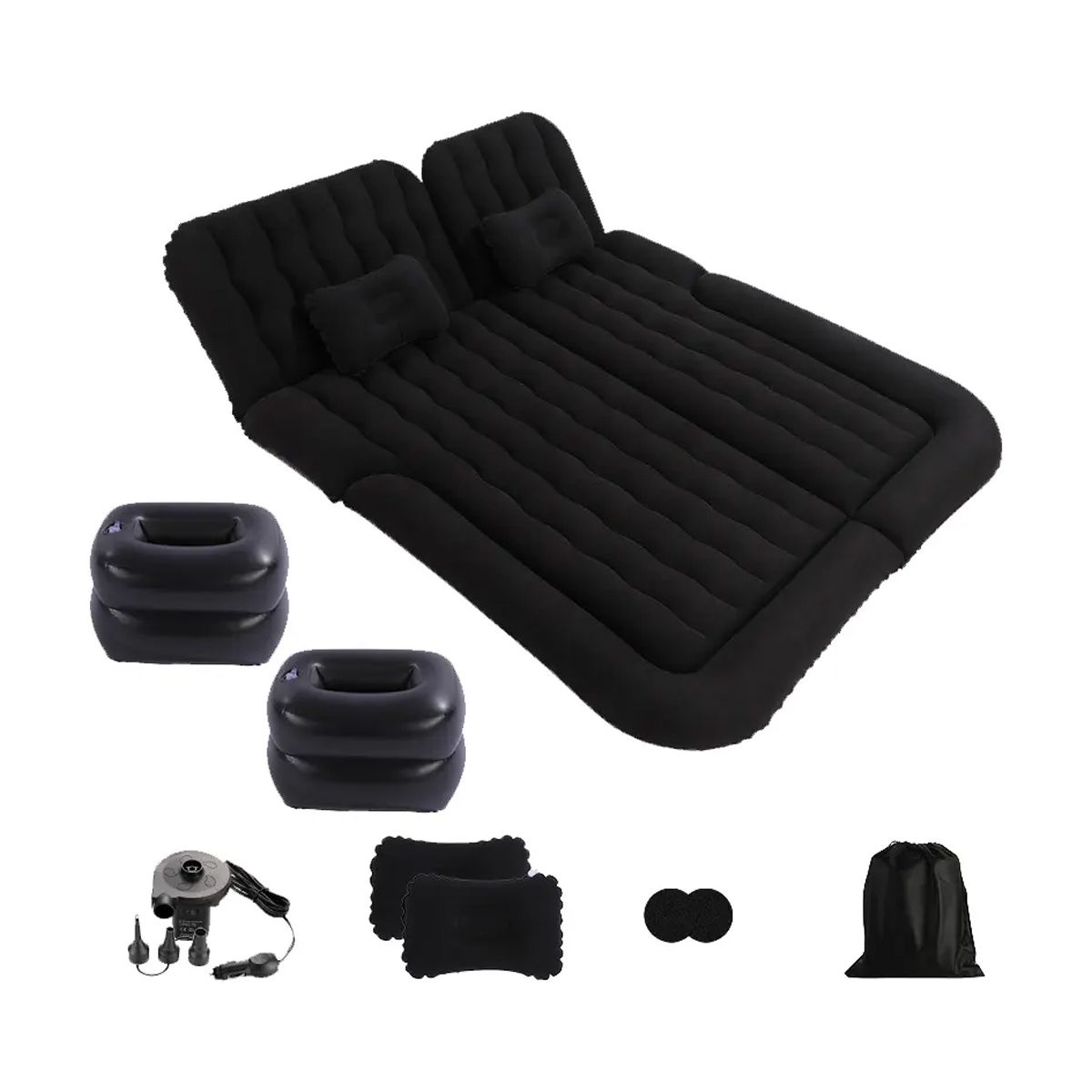 ATURE - Colchón Inflable Para Coche Con Compresor Y Dos Almohadas