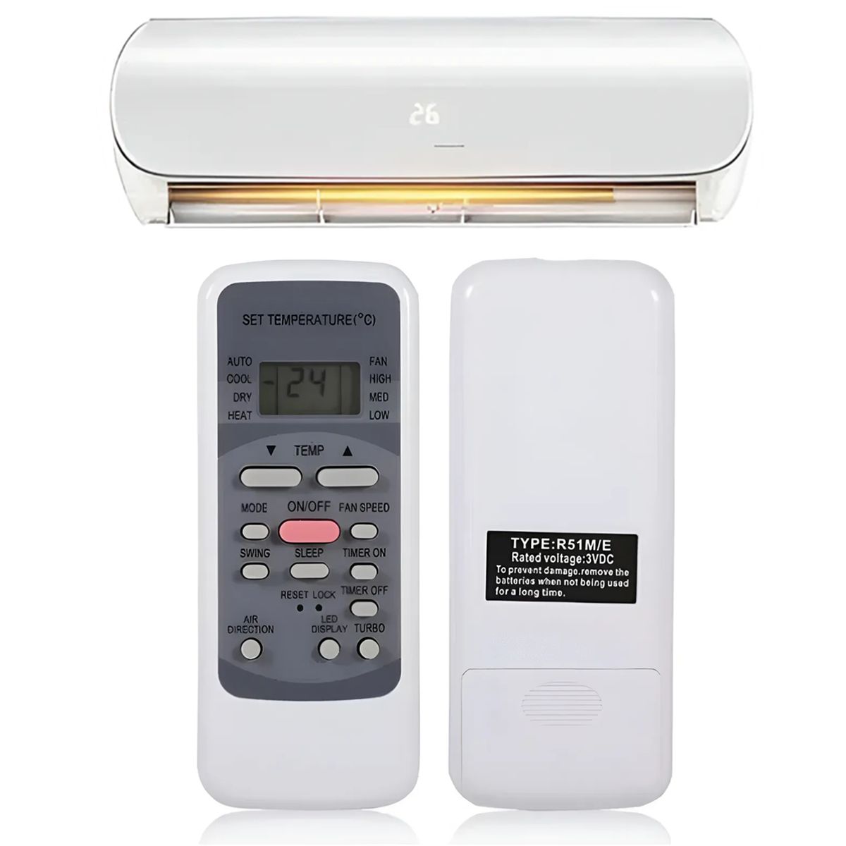 GENERICO - Control Remoto Aire Acondicionado Clark Para Midea Khone