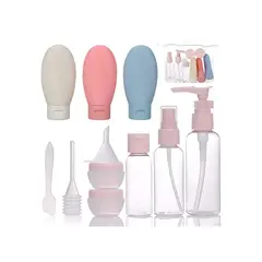 GENERICO - Set Botella De Viaje Dispensadora Contenedores Accesorios Labg