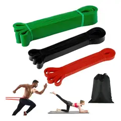 KUANGYE - Bandas Ligas Resistencia Crossfit Pull Ups Ejercicio Elasticas Set X3 Multicolor