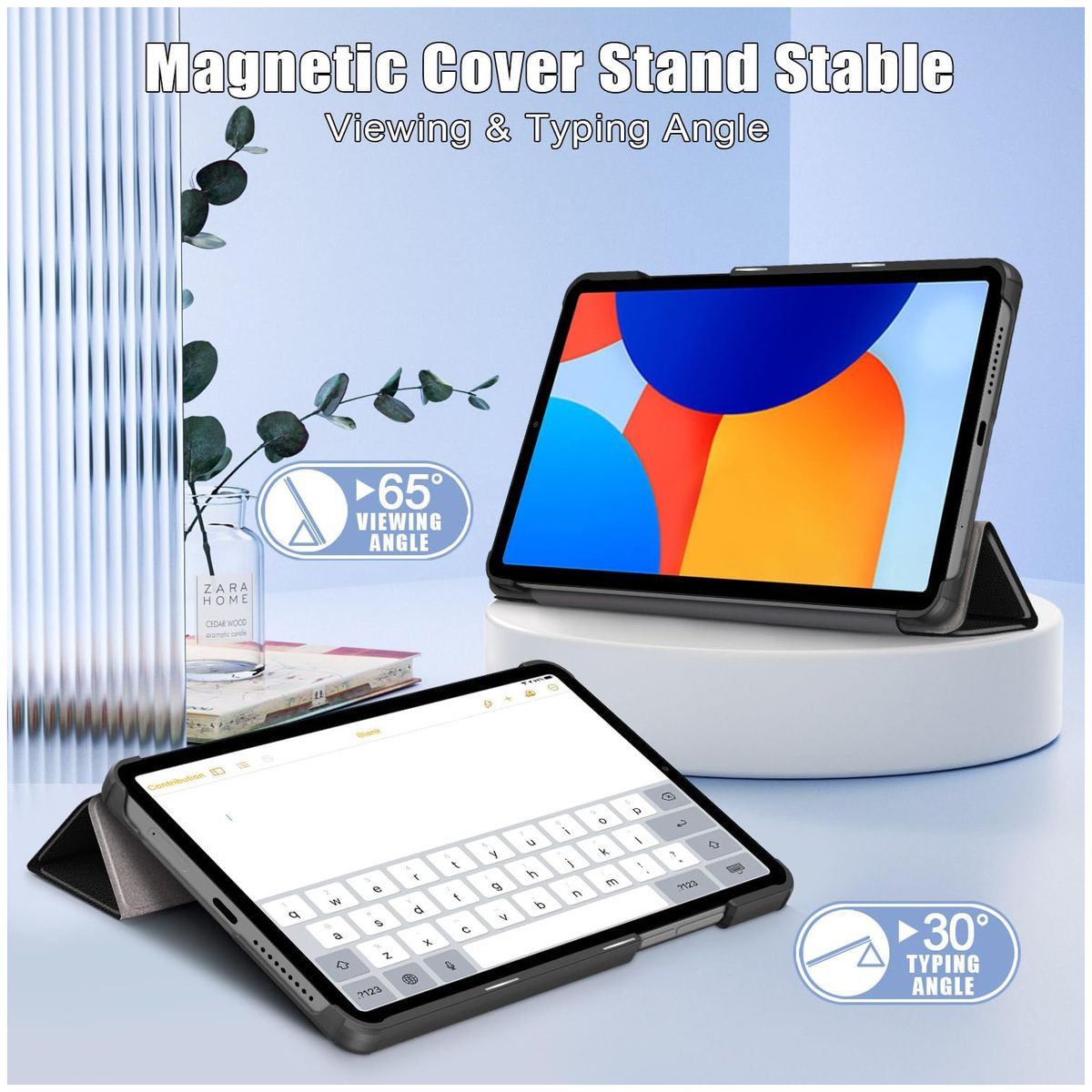 KUANGYE - Funda Smart Cover Para Compatible Con Xiaomi Redmi Pad Se 8.7