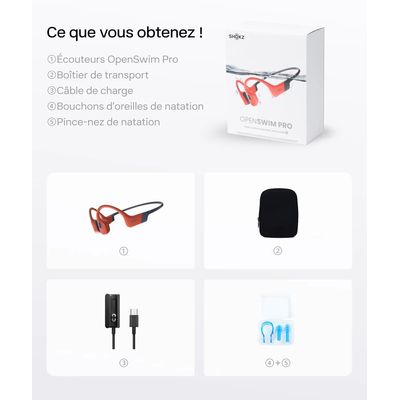 Shokz Auriculares De Conducción Ósea Openswim Pro S710,