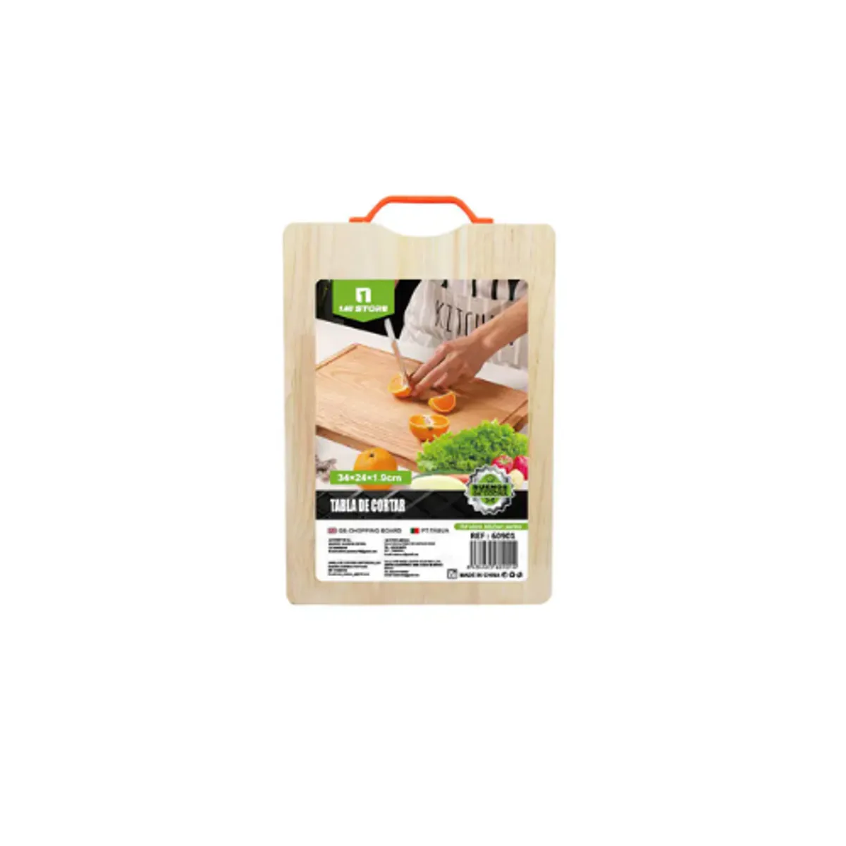 GENERICO - Tabla De Cortar Bambu 25X35CM Madera Cocina