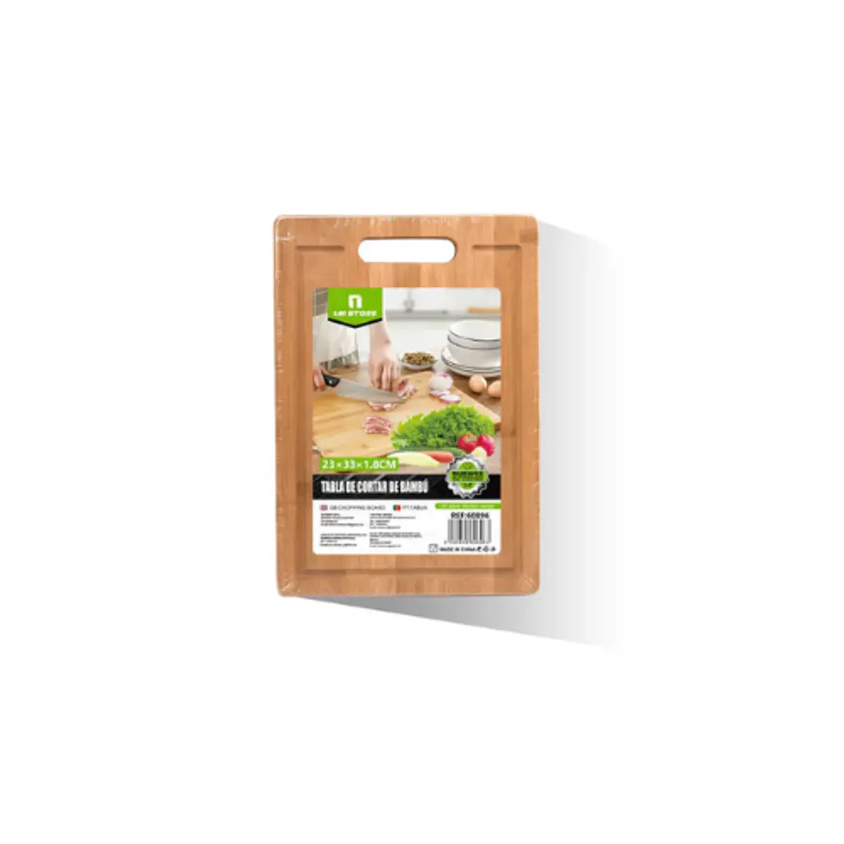 GENERICO - Tabla De Cortar Bambu 23X33CM Madera Cocina