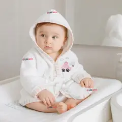 JUMP KIDS - Bata de Baño Niña Toalla 100% Algodón Cobertura Completa Estampados Surtidos