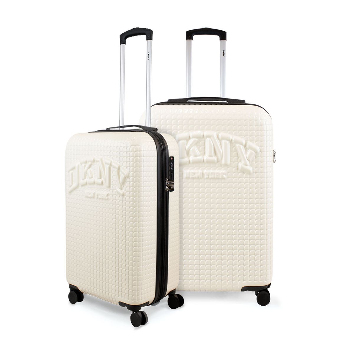 DKNY - Pack 2 Maletas Donna Karan Hot Town M 20k + L 23k blanca DKNY