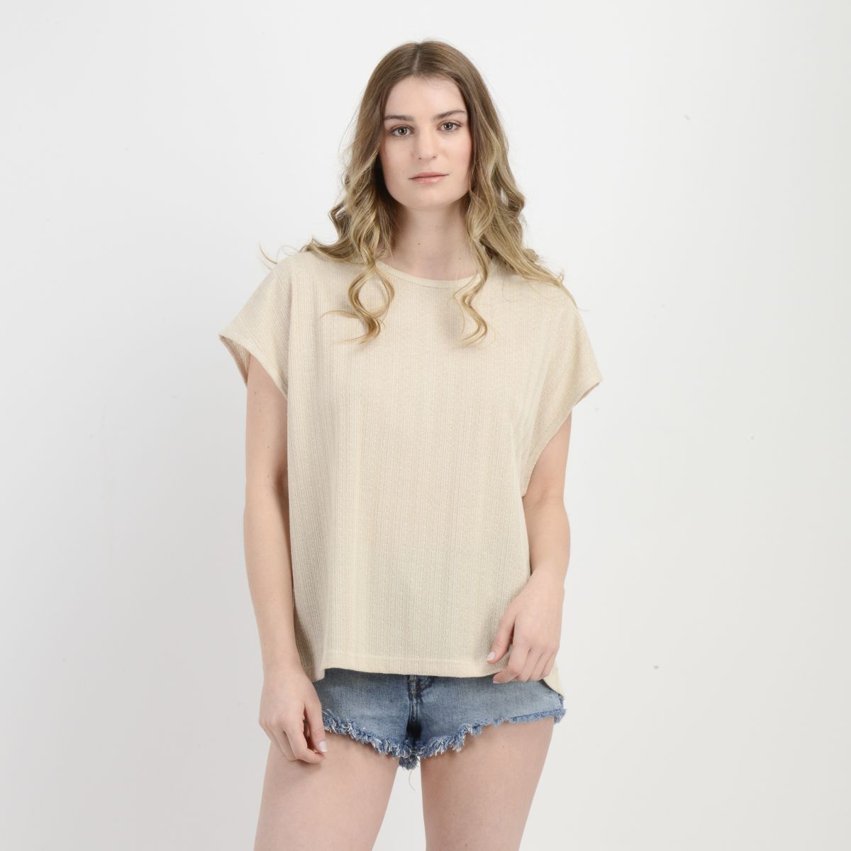 O'NEILL - POLERA MANGA CORTA JULIE BEIGE