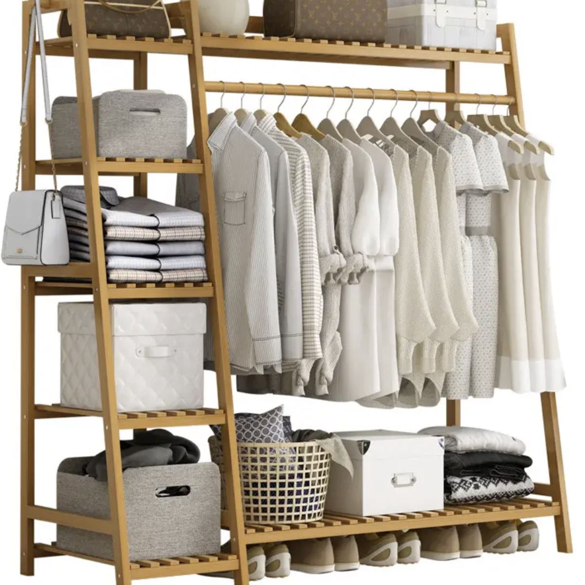 IDEEHOUSE - Perchero Colgador De Madera 110cm