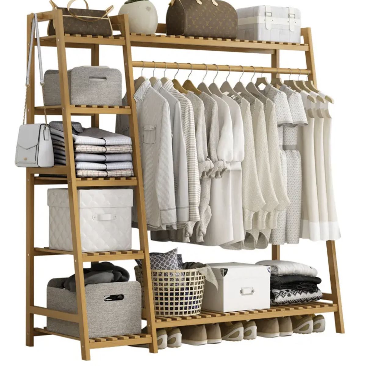 IDEEHOUSE - Perchero Colgador De Madera 110cm