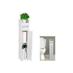 GENERICO - Estante De Baño Organizador Blanco 15X16X80cm