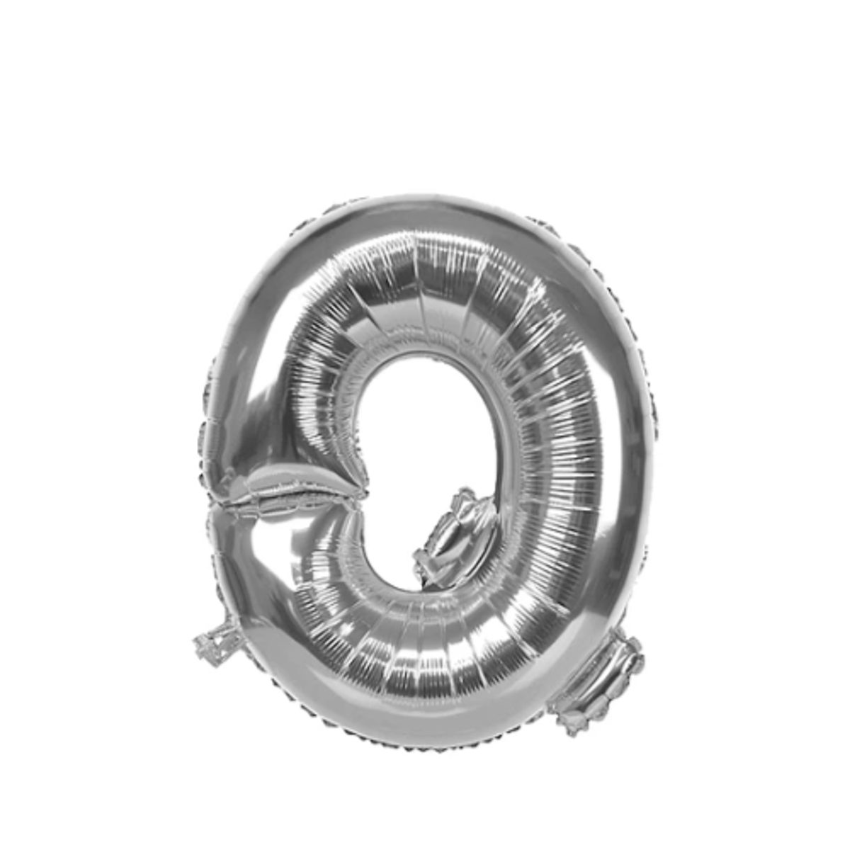 GENERICO - Globos De Letras para decorar tus celebraciones de 30 pulgadas PLATEADAS LETRA Q
