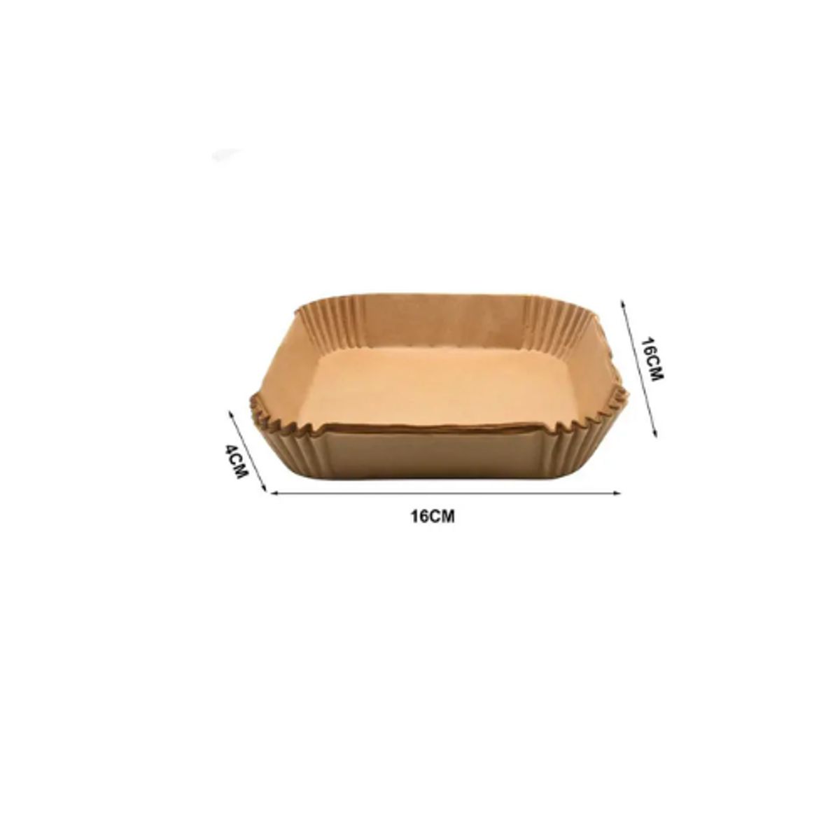 GENERICO - Papel Para Freidora De Aire 16CM Cuadrado 50unid 3 6L