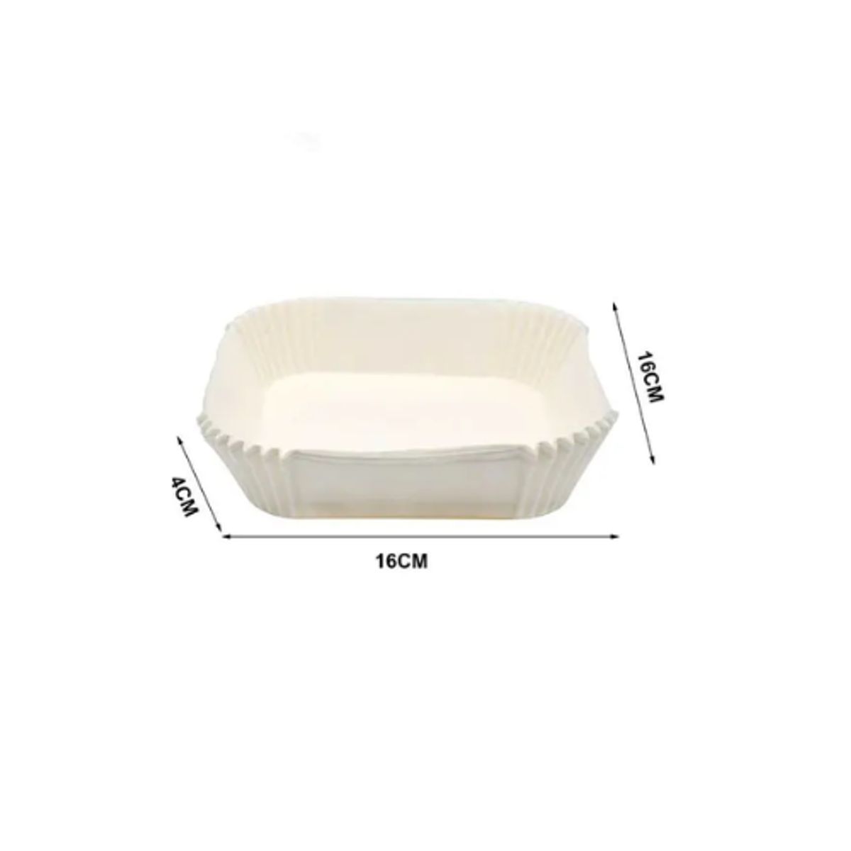 GENERICO - Papel Para Freidora De Aire 16CM Blanco Cuadrado 50unid 3-6L