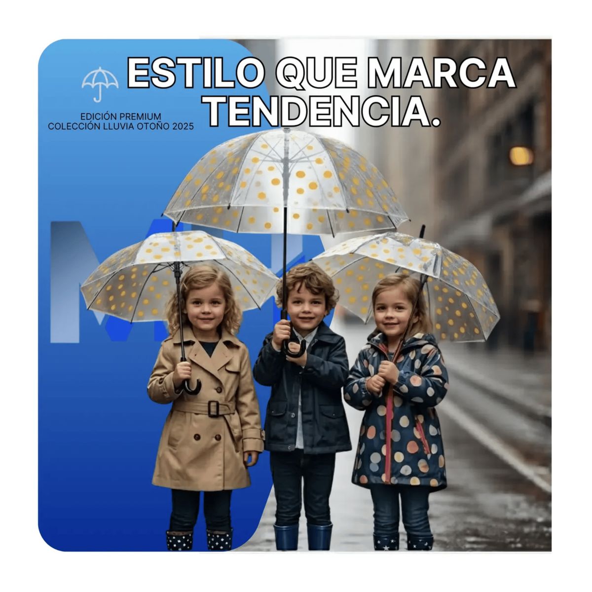 GENERICO - Paraguas Niños Transparente Infantil Automatico De 90 Cm Amarillo