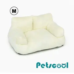 KIDSCOOL - Cama Sofá Relajante Para Mascotas M Beige Lavable y Ortopédica