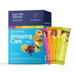 AMAZING CARE - Electrolitos Pack Mix Sabores 30 Sticks