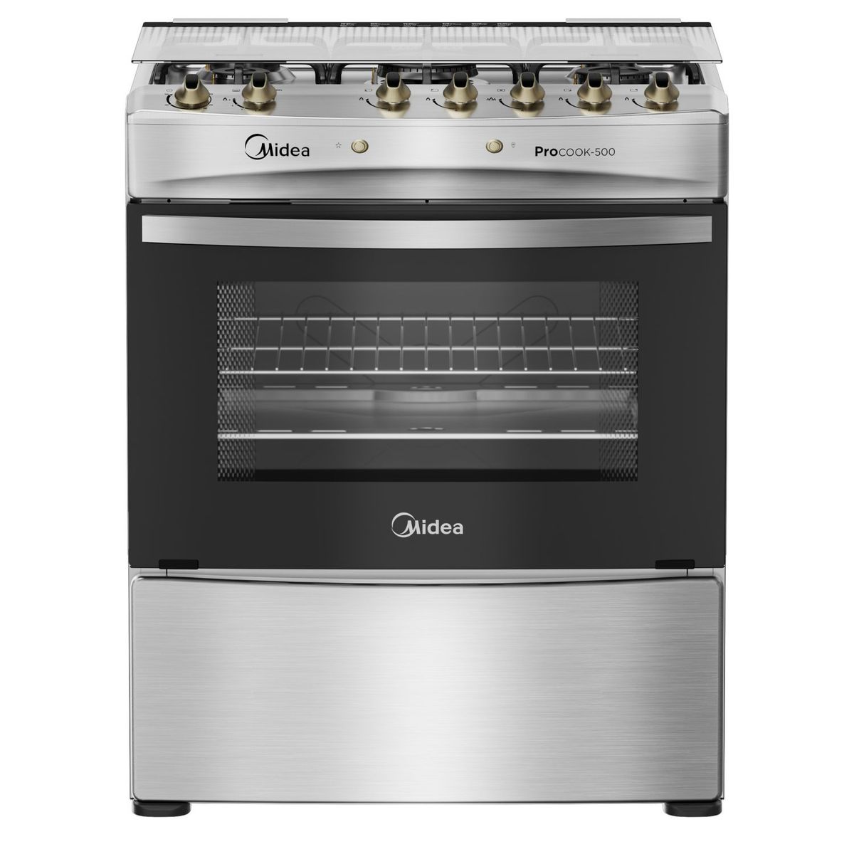 MIDEA - Cocina a Gas 5 Quemadores con Grill Midea