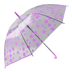 GENERICO - Paraguas Niños Transparente Infantil Automatico De 90 Cm Lila