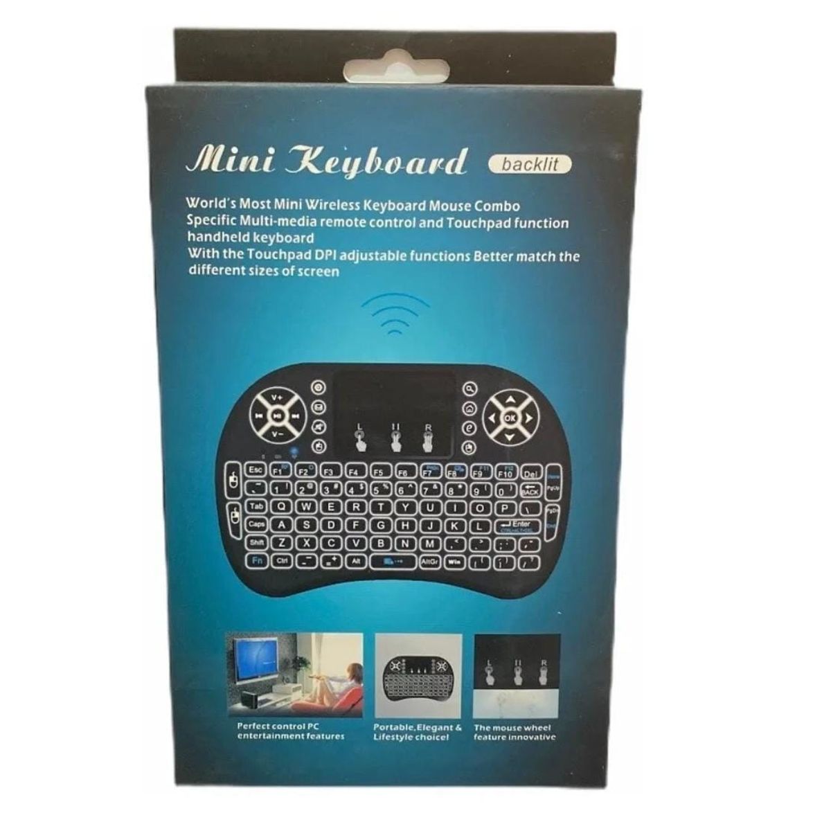 GENERICO - Mini Teclado Inalámbrico Smart Tv Touch Pad Con Iluminación