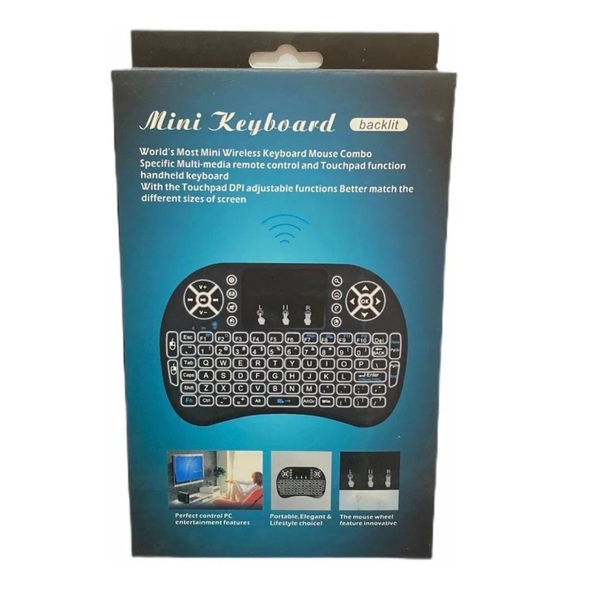 GENERICO - Mini Teclado Inalámbrico Smart Tv Touch Pad Con Iluminación