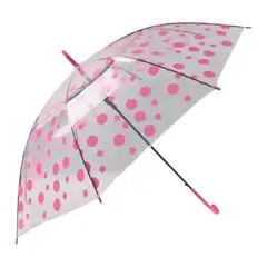 GENERICO - Paraguas Niños Transparente Infantil Automatico De 90 Cm Rosa