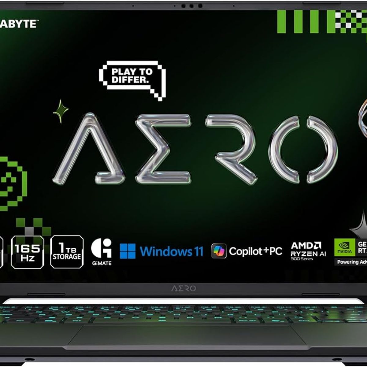 GIGABYTE - Notebook Gamer Gigabyte AERO X16 AMD Ryzen AI 9 HX 370 1TB SSD 32GB 16" 165Hz WIN11 NVIDIA RTX 5070