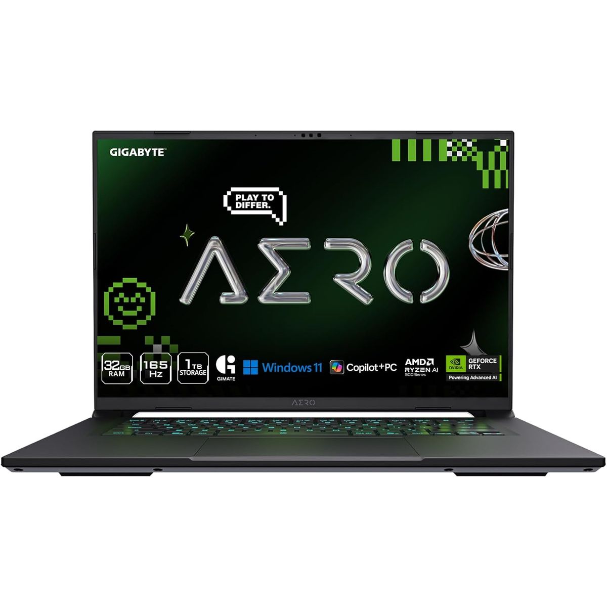 GIGABYTE - Notebook Gamer Gigabyte AERO X16 AMD Ryzen AI 9 HX 370 1TB SSD 32GB 16" 165Hz WIN11 NVIDIA RTX 5070