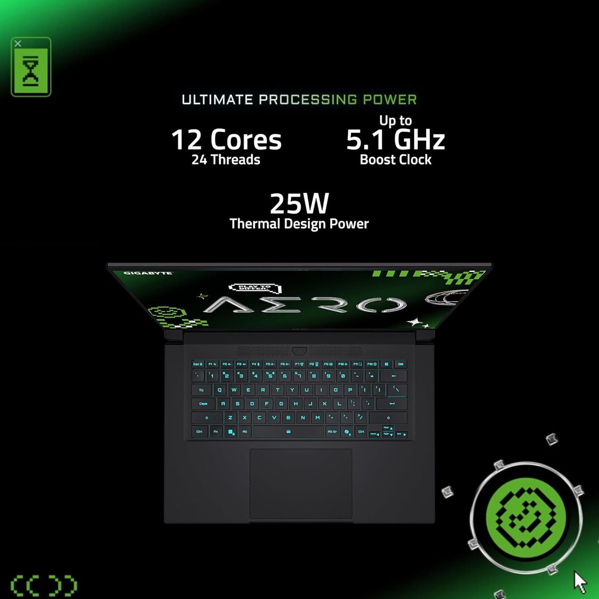 GIGABYTE - Notebook Gamer Gigabyte AERO X16 AMD Ryzen AI 9 HX 370 1TB SSD 32GB 16" 165Hz WIN11 NVIDIA RTX 5070