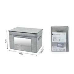 GENERICO - CAJA DE ALMACENAMIENTO DE TELA 38CM GRIS