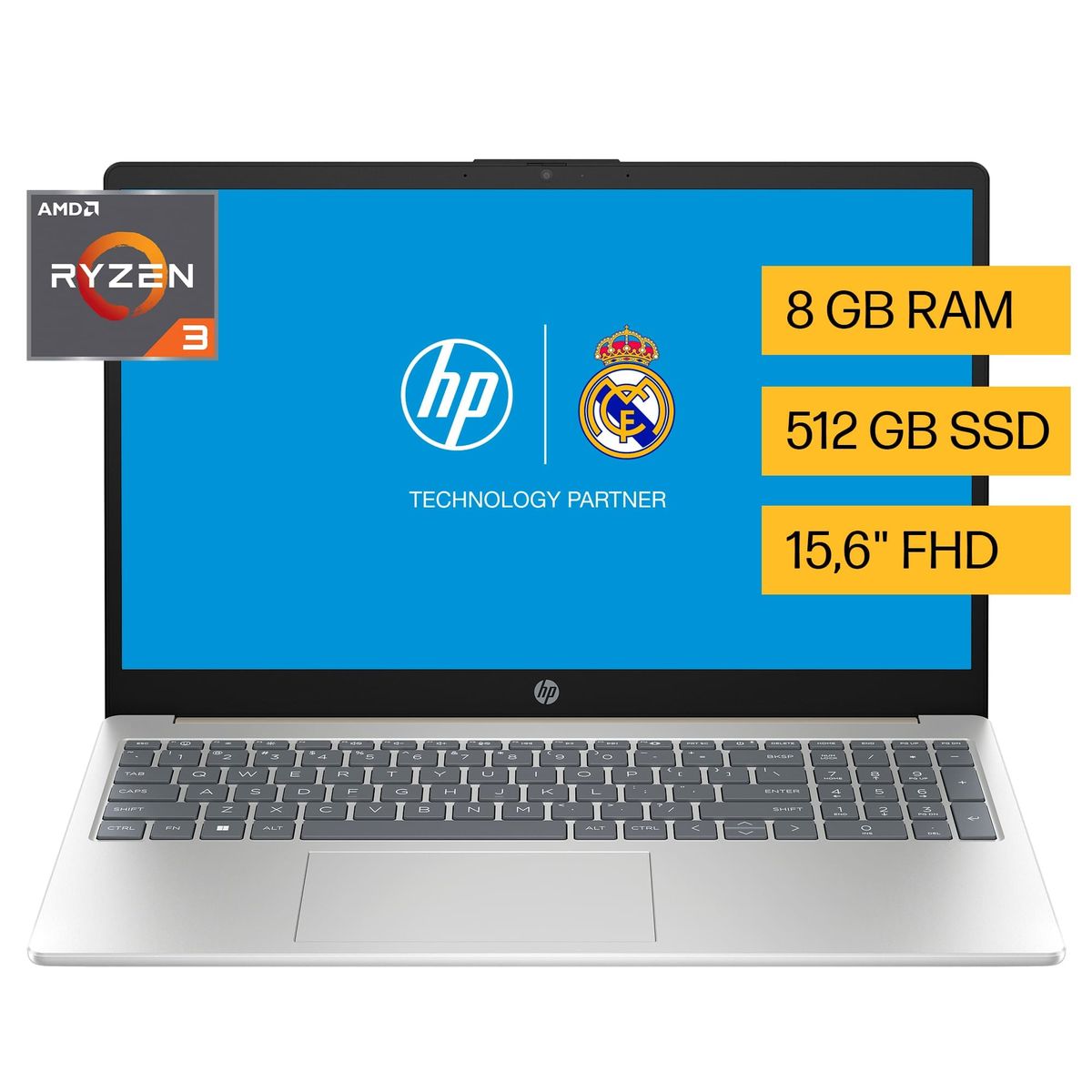 HP - Notebook HP 15-fc0075la AMD Ryzen 3 8gb Ram 512GB SSD 15.6 W11H