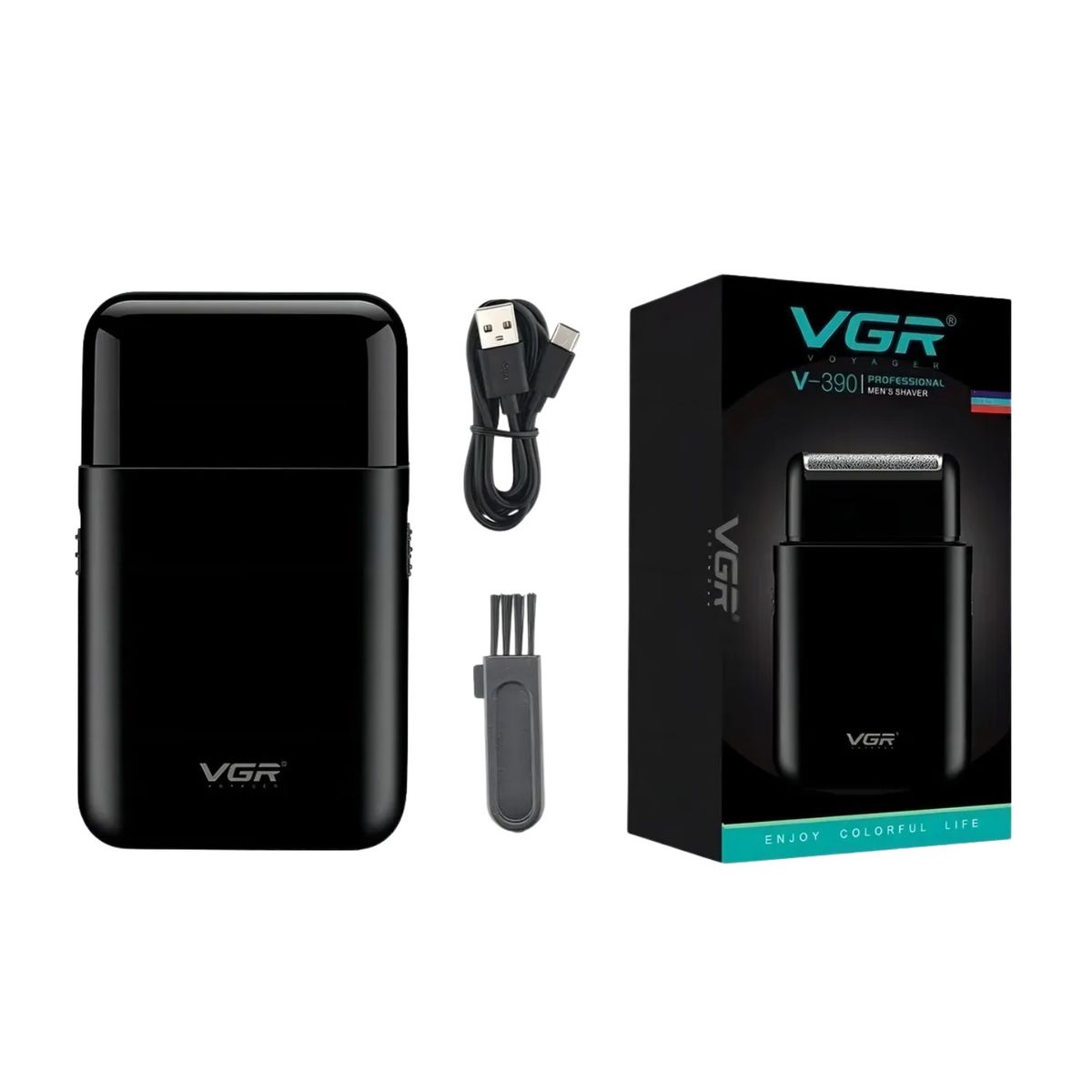 VGR - Afeitadora Mini Shaver y Trimmer VGR390 Viaje Recargable
