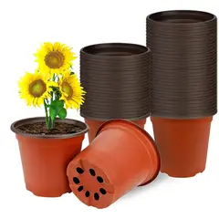 GENERICO - Maceteros De Plástico Para Vivero 14x13 Terracota 80unds